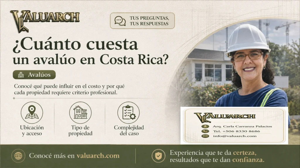 ¿Cuánto cuesta un avalúo en Costa Rica?