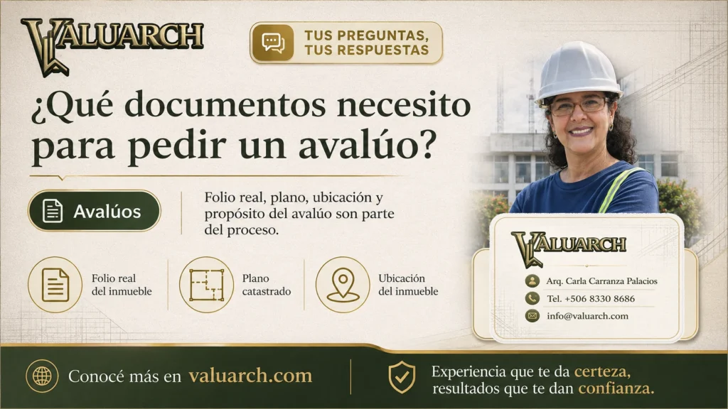 ¿Qué documentos necesito para pedir un avalúo?