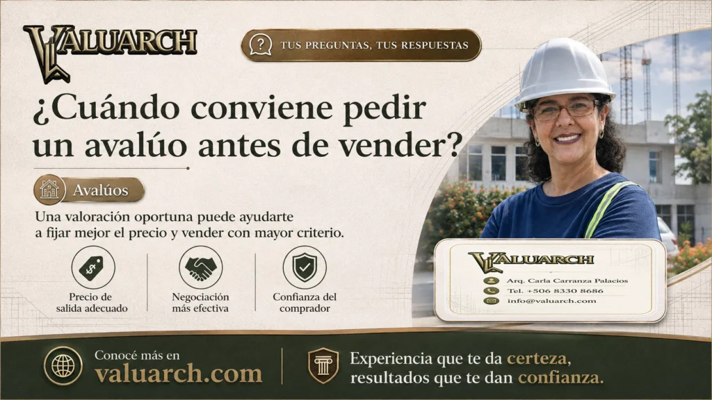 ¿Cuándo conviene pedir un avalúo antes de vender?