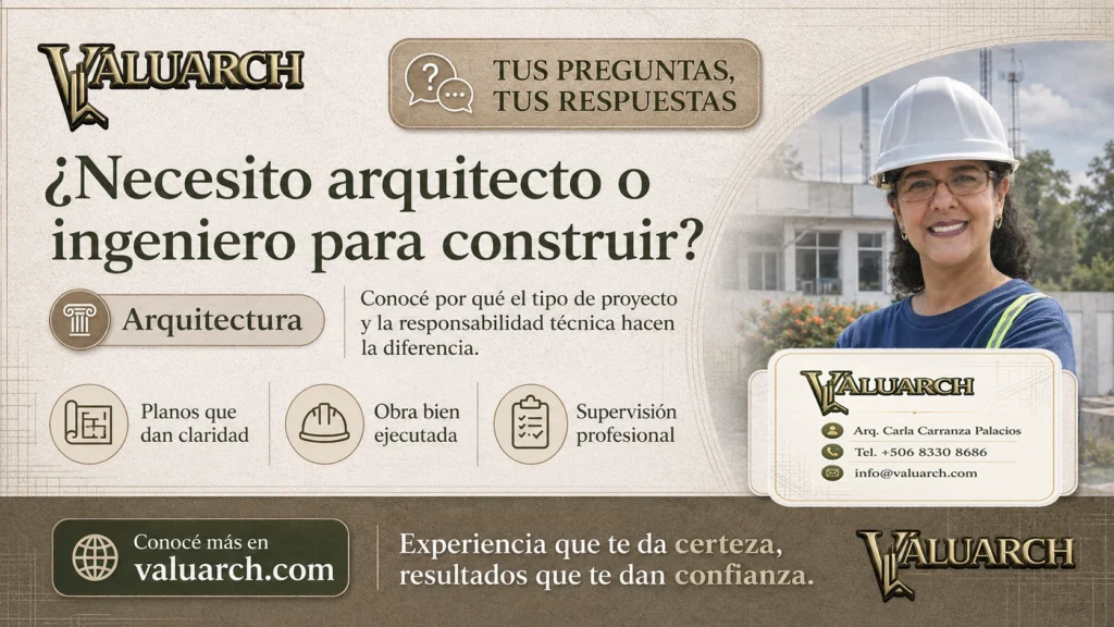 ¿Necesito arquitecto o ingeniero para construir?