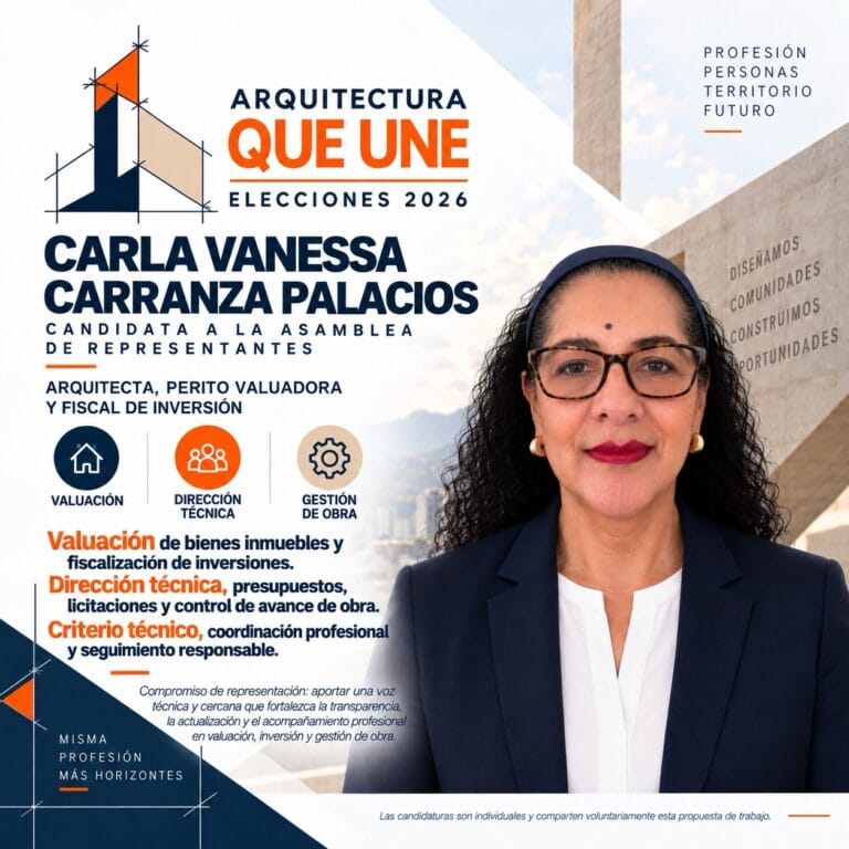 Carla Vanessa Carranza Palacios: trayectoria profesional y candidatura a la Asamblea de Representantes