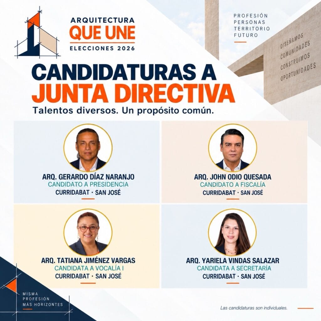 ¿Qué se elige en la Junta Directiva del Colegio de Arquitectos?